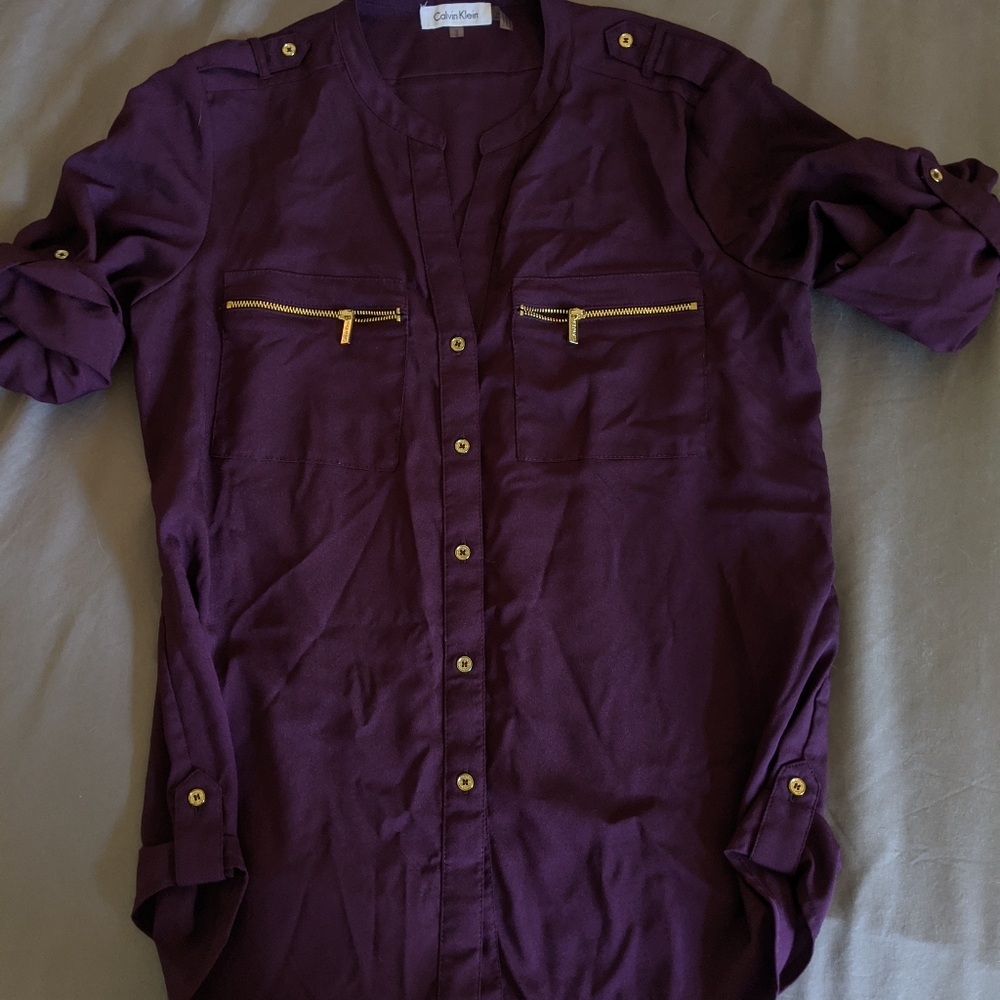 Calvin Klein Maroon Blouse